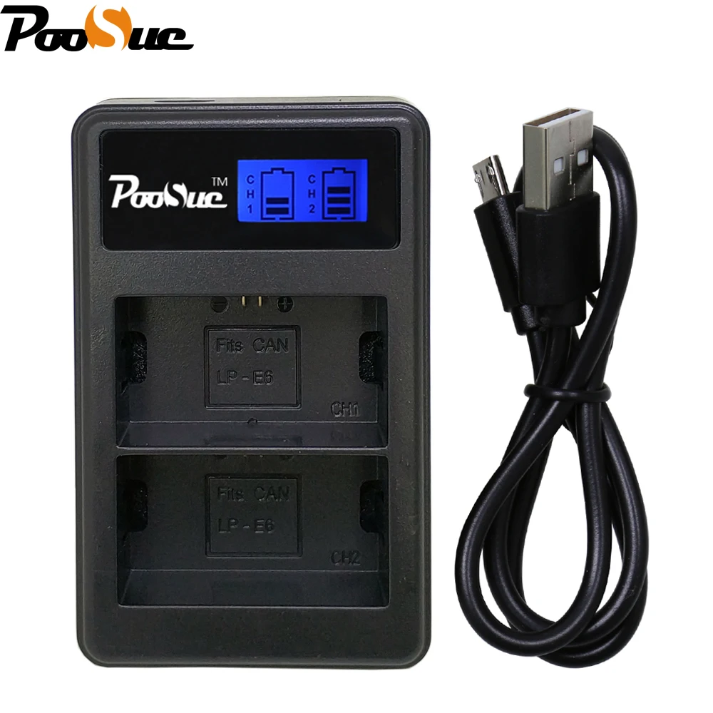 LP-E6 battery LP E6 Dual USB LCD Charger for Canon EOS 5DS 5D Mark II MARK III 6D 7D 60D 60Da 70D 80D DSLR 5DSR Camera accessory
LP-E6 battery LP E6 Dual USB LCD Charger for Canon EOS 5DS 5D Mark II MARK III 6D 7D 60D 60Da 70D 80D DSLR 5DSR Camera accessory