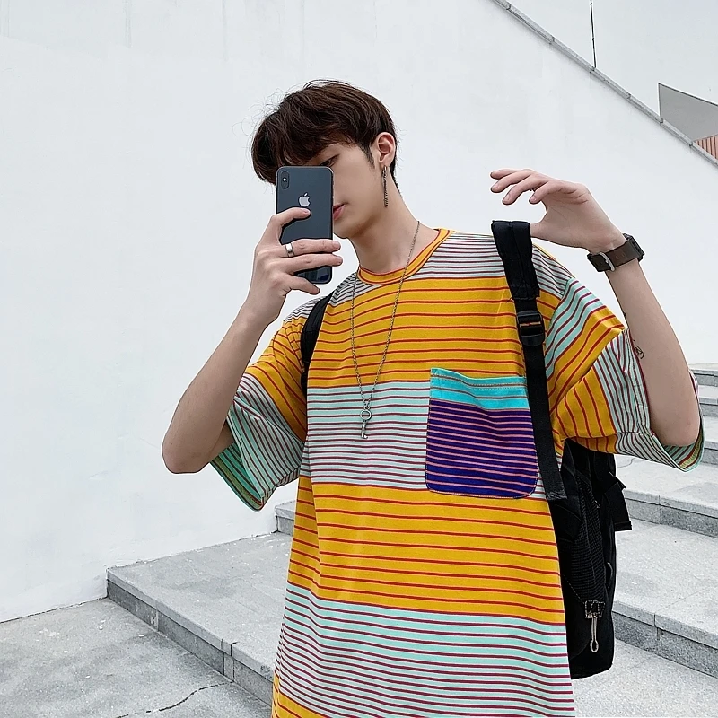 Men's T-shirt 2019 summer new slimming versatile stripe printing loose casual round collar personality youth men's wear
Men's T-shirt 2019 summer new slimming versatile stripe printing loose casual round collar personality youth men's wear