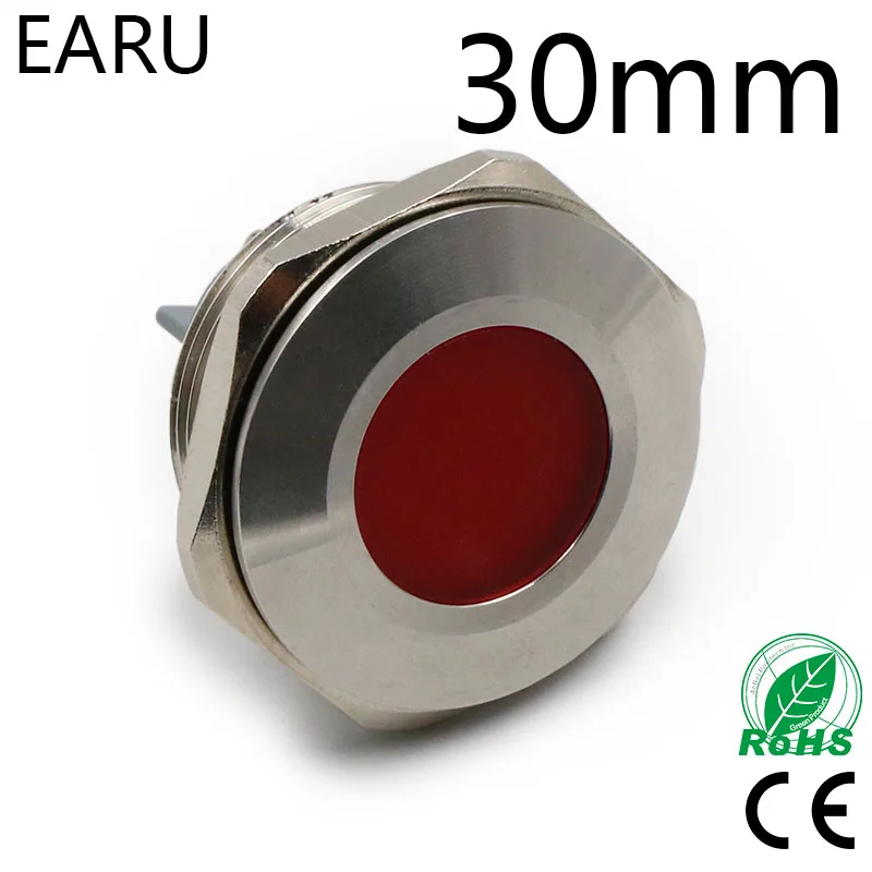 30mm IP67 Waterproof Metal LED Indicator Signal Pilot Warning Lamp Light 5V 12V 24V 110V 220V Red Green Blue Yellow White Boat
30mm IP67 Waterproof Metal LED Indicator Signal Pilot Warning Lamp Light 5V 12V 24V 110V 220V Red Green Blue Yellow White Boat