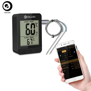 Digoo DG FT2203 Smart Bluetoorh LED Display BBQ Kitchen Cooking Thermometer Metal Probes APP Function For Meat BarbecueGrilling
Digoo DG FT2203 Smart Bluetoorh LED Display BBQ Kitchen Cooking Thermometer Metal Probes APP Function For Meat BarbecueGrilling