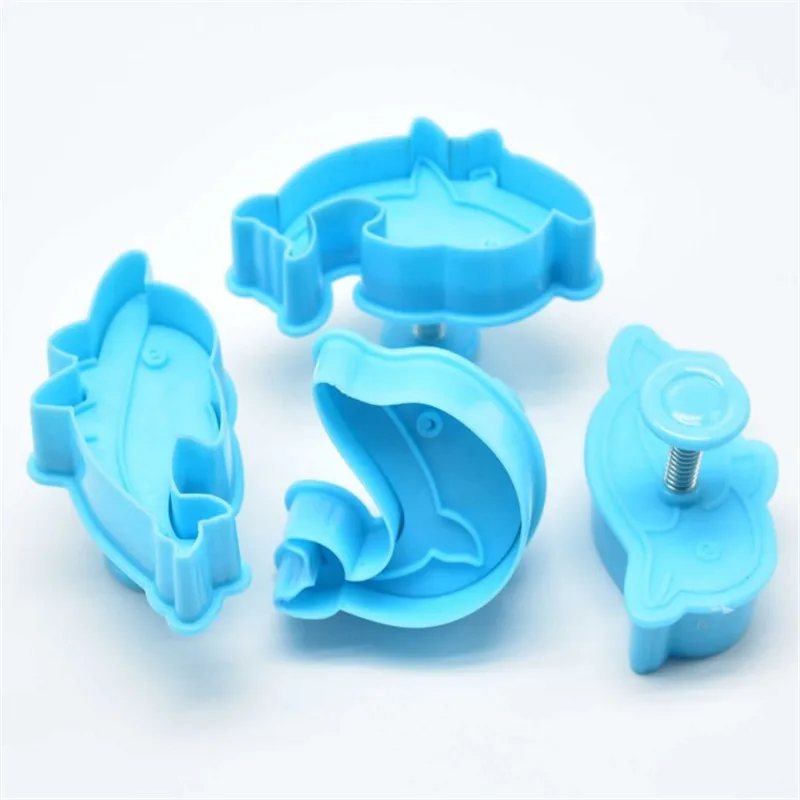 4PC/set DIY Dolphin Shape Spring Cookie Cutter Biscuit Cutter Plunger Fondant Molds Cake Decorating Baking Tools
4PC/set DIY Dolphin Shape Spring Cookie Cutter Biscuit Cutter Plunger Fondant Molds Cake Decorating Baking Tools