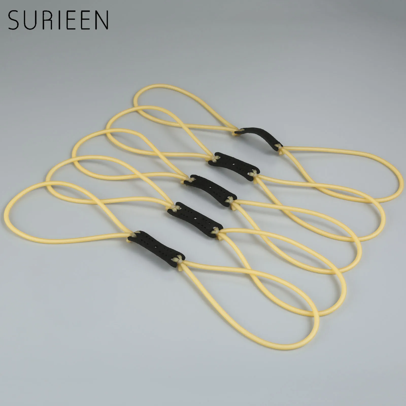 

SURIEEN 5PCS Hunting Slingshot Rubber Band 4 Strips Slingshots Rubber Tube Replacement Outdoor Catapult Elastic Bungee Band 1842