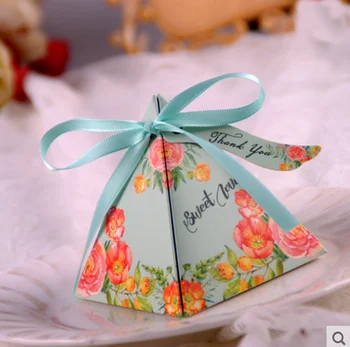 100 x Sweet Love Blue / Purple / Pink Floral Triangular Pyramid Wedding Favors Candy Boxes Party Bomboniera Giveaways Gift Box
100 x Sweet Love Blue / Purple / Pink Floral Triangular Pyramid Wedding Favors Candy Boxes Party Bomboniera Giveaways Gift Box