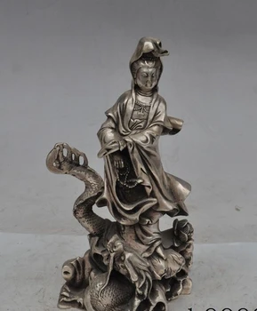 9" china buddhism silver stand dragon Kwan-Yin Bodhisattva Goddess buddha statue
9" china buddhism silver stand dragon Kwan-Yin Bodhisattva Goddess buddha statue
