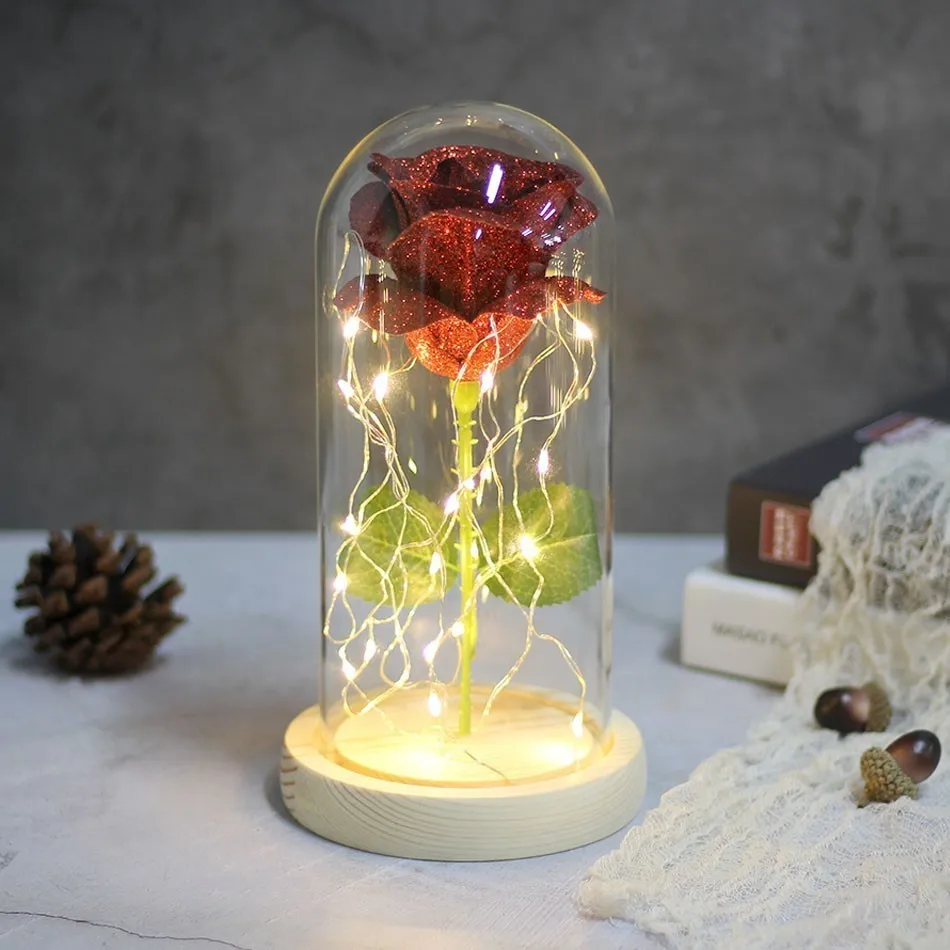 Beauty And Beast Rose In Flask Led Rose Flower Light Black Base Glass Dome Best For Mother's Day Valentine's Day Gift
Beauty And Beast Rose In Flask Led Rose Flower Light Black Base Glass Dome Best For Mother's Day Valentine's Day Gift