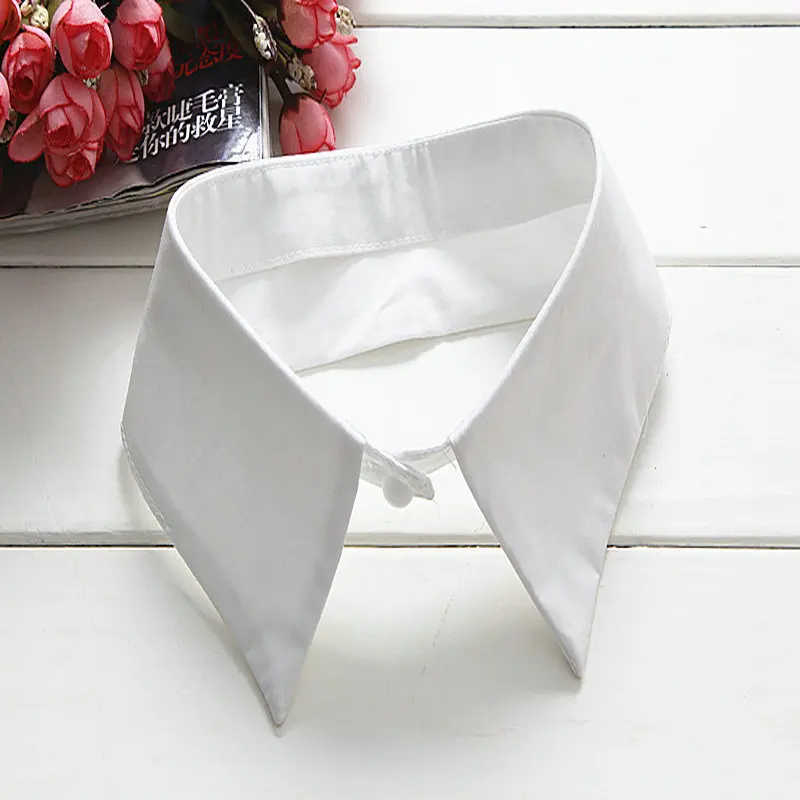 Women Sweater Shirt Decoration Tie Cotton Slim Neck Peter Pan Fake Collar Detachable False Collars New Choker Button Blouses Top
Women Sweater Shirt Decoration Tie Cotton Slim Neck Peter Pan Fake Collar Detachable False Collars New Choker Button Blouses Top