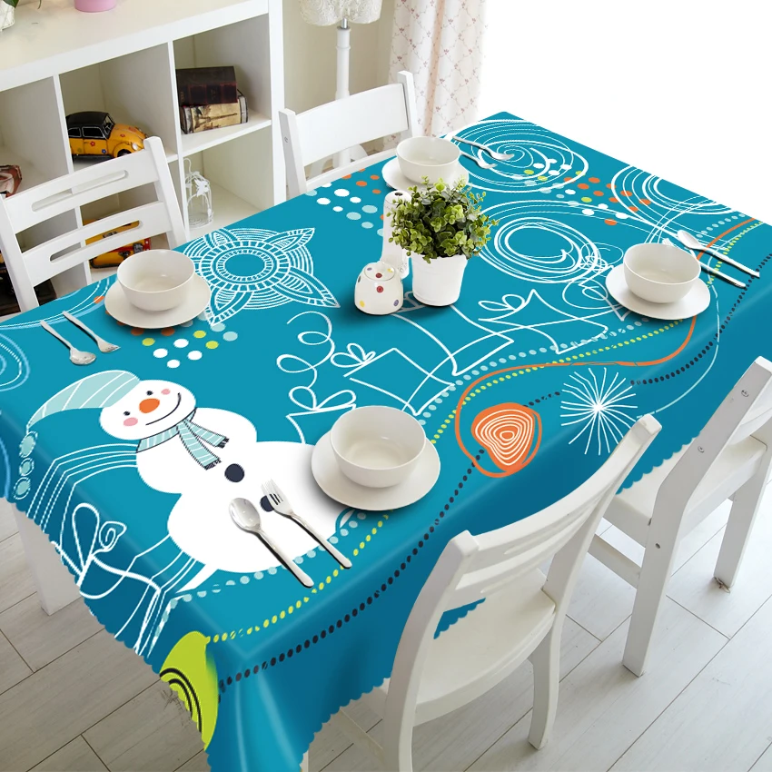 Customizable 3D Tablecloth Creative Sweet Snowman Present Pattern Waterproof Thicken Rectangular and Round Wedding Table Cloth
Customizable 3D Tablecloth Creative Sweet Snowman Present Pattern Waterproof Thicken Rectangular and Round Wedding Table Cloth