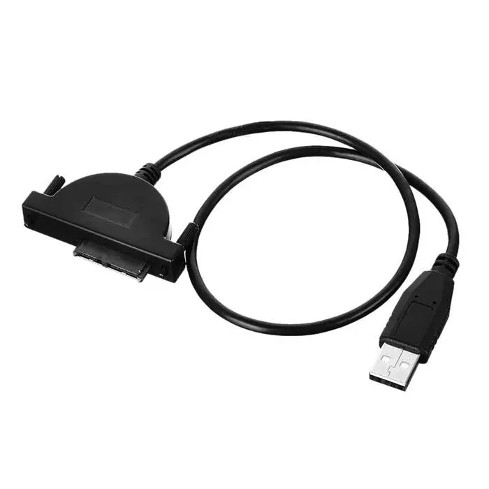 USB 2.0 to Slimline SATA 7+6 13Pin for DVD CR-ROM Drive Adapter Cable with Thumbscrew Locking
USB 2.0 to Slimline SATA 7+6 13Pin for DVD CR-ROM Drive Adapter Cable with Thumbscrew Locking