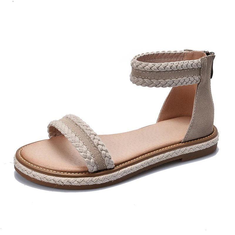 women shoes 2019 women genuine leather summer sandals open toe back zip ankle strap flat causal sandals
women shoes 2019 women genuine leather summer sandals open toe back zip ankle strap flat causal sandals