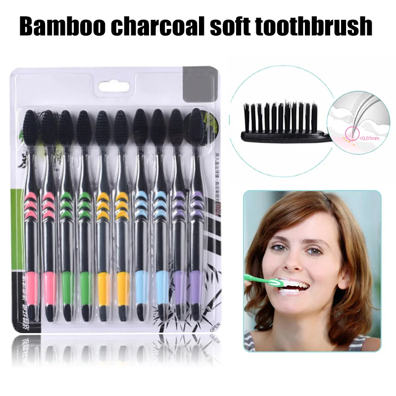 10PCS/set Ultra Soft Bamboo Charcoal Nano Toothbrush Tooth Brush Dental Care Daily Oral Care Family Bamboo Soft Hair Toothbrush
10PCS/set Ultra Soft Bamboo Charcoal Nano Toothbrush Tooth Brush Dental Care Daily Oral Care Family Bamboo Soft Hair Toothbrush