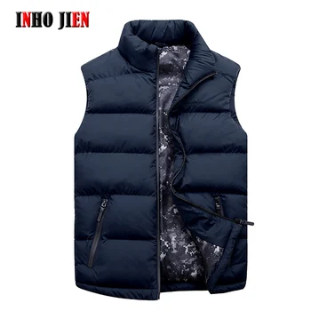 New Brand Fashion Vests Man Casual Stand Collar Sleeveless Solid Men's Jacket Spring Autumn Cotton Padded Vest Coat Men Big Size
New Brand Fashion Vests Man Casual Stand Collar Sleeveless Solid Men's Jacket Spring Autumn Cotton Padded Vest Coat Men Big Size