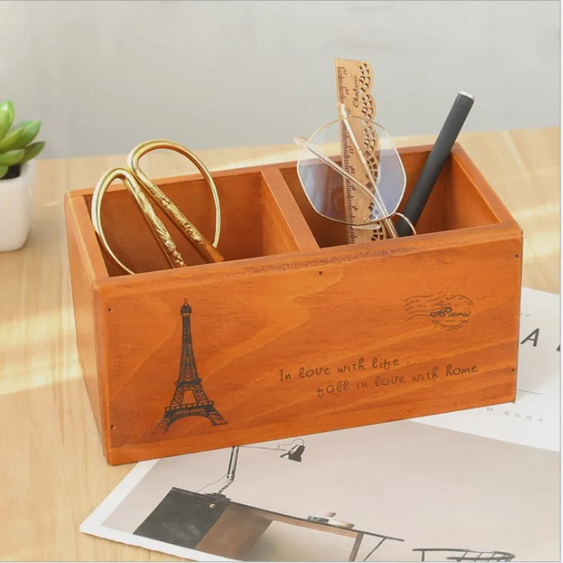 Retro Wooden Desktop Storage Box Home Living Room Miscellaneous Cosmetics Storage Consolidation Box Stationery Storage
Retro Wooden Desktop Storage Box Home Living Room Miscellaneous Cosmetics Storage Consolidation Box Stationery Storage