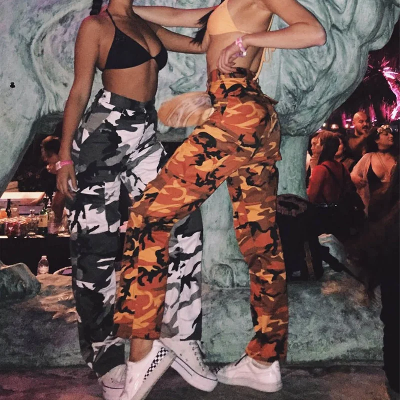 Pantalon Femme Loose Sexy Pants Women Camouflage Punk Trousers Pink Camo Orange Purple Pink Sweatpants Hiphop Dance Baggy Pants
Pantalon Femme Loose Sexy Pants Women Camouflage Punk Trousers Pink Camo Orange Purple Pink Sweatpants Hiphop Dance Baggy Pants