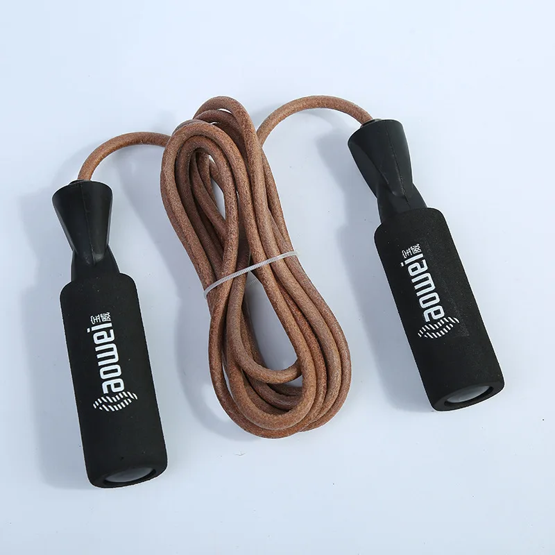 Adjustable Cow Leather Skipping Rope Cord Sponge Bearing Durable Fitness Jump Rope Exercise Equipment High Quality
Adjustable Cow Leather Skipping Rope Cord Sponge Bearing Durable Fitness Jump Rope Exercise Equipment High Quality