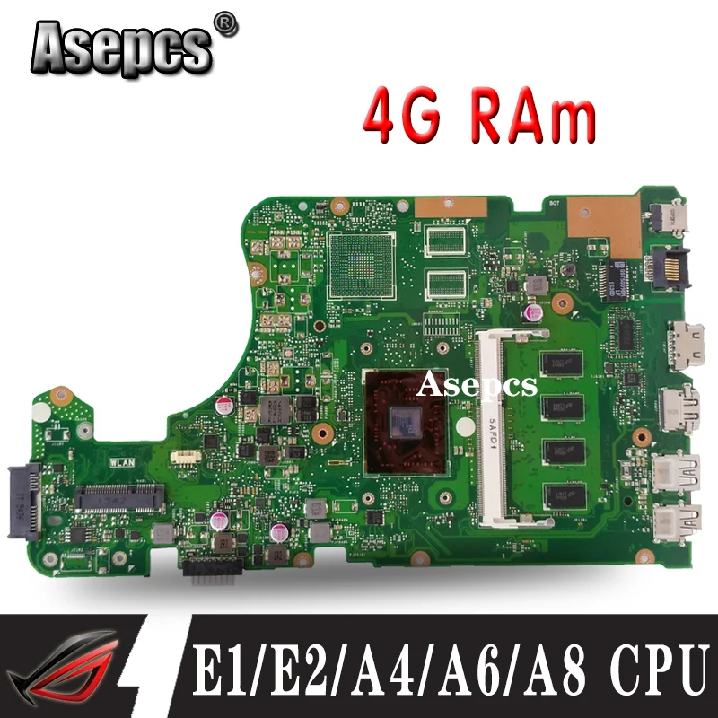 X555YA материнская плата для For Asus X555Y X555YI X555D X555DG X555DA K555D ноутбука 4G RAm E1/E2/A4/A6/A8 CPU |