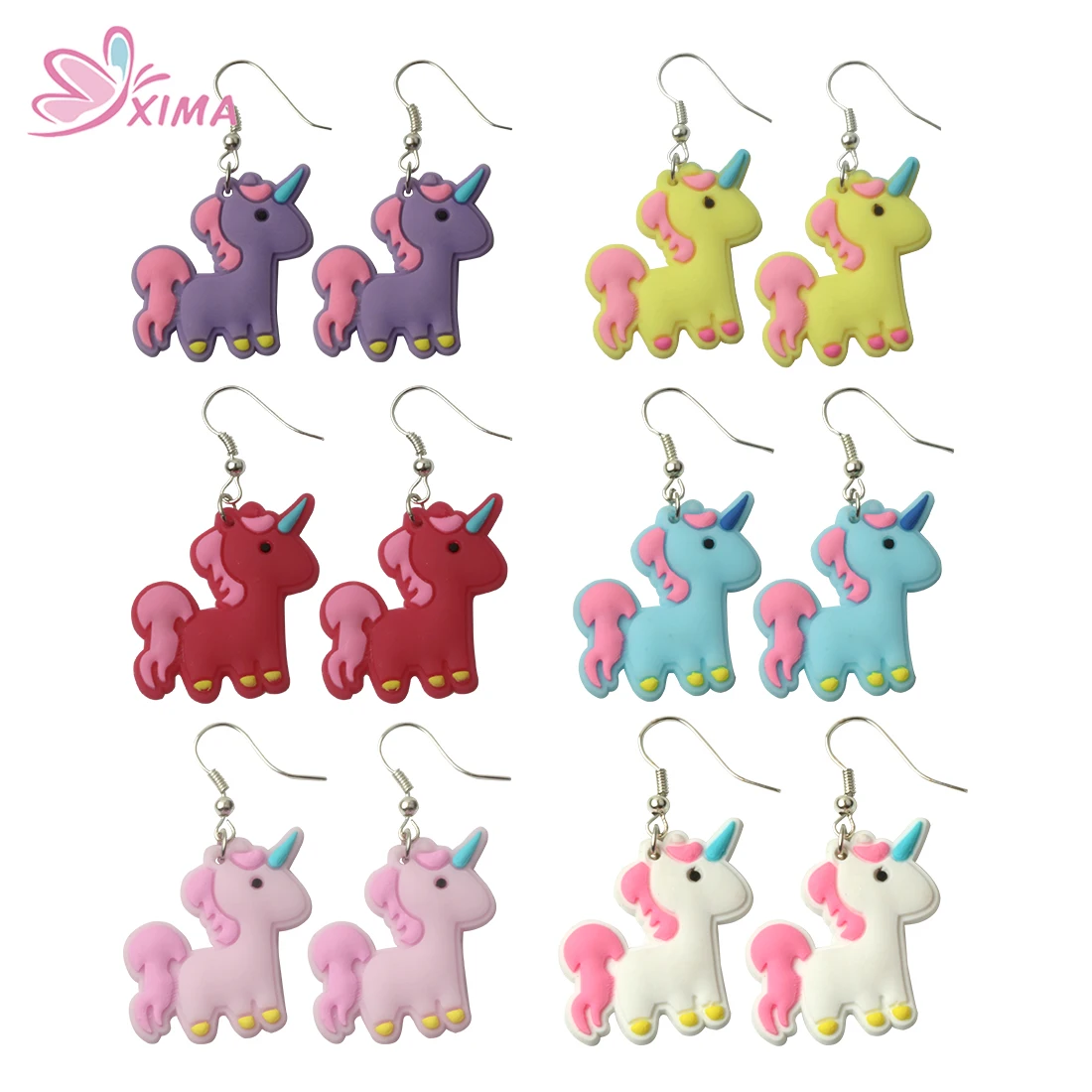 Fashion Unicorn Earrings for Girls Rubber Unicorn Earrings Fashion Cartoon Colorful Unicorn Earring Gifts Drop Earring
Fashion Unicorn Earrings for Girls Rubber Unicorn Earrings Fashion Cartoon Colorful Unicorn Earring Gifts Drop Earring
