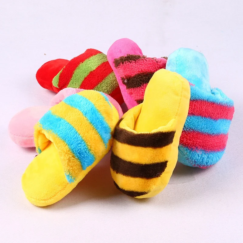 Funny Pet Cat Dog Toys Popular Soft Plush Vocal Slippers Pet Dog Squeak Toy Cute Colorful Striped Slippers Teddy Dog Chew Toys
Funny Pet Cat Dog Toys Popular Soft Plush Vocal Slippers Pet Dog Squeak Toy Cute Colorful Striped Slippers Teddy Dog Chew Toys