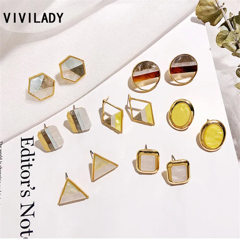 VIVILADY OL Style Geometry Chic Acrylic Women Stud Earrings New Tide Colorful Acetic Acid Charming Korean Jewelry Brincos
VIVILADY OL Style Geometry Chic Acrylic Women Stud Earrings New Tide Colorful Acetic Acid Charming Korean Jewelry Brincos
