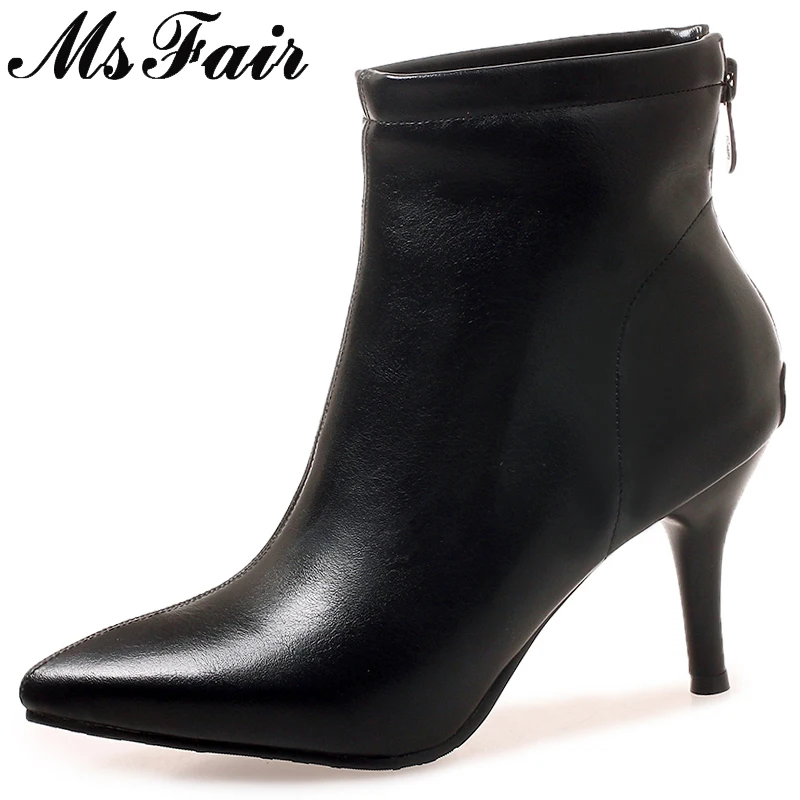 MSFAIR Pointed Toe Thin Heels Women Boots Fashion Zipper Black Green Beige Ankle Boots Women Shoes High Heel Short Plush Boots
MSFAIR Pointed Toe Thin Heels Women Boots Fashion Zipper Black Green Beige Ankle Boots Women Shoes High Heel Short Plush Boots