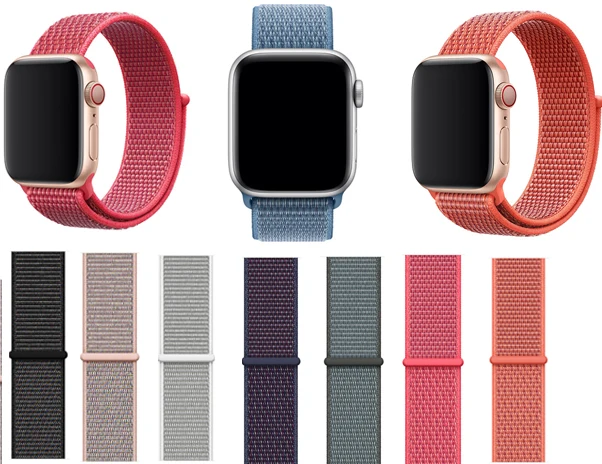 newest bracelet for Apple Watch nylon strap Sport loop 38mm 42mm 40mm 44mm belt for iwatch band Series 4/3/2/1
newest bracelet for Apple Watch nylon strap Sport loop 38mm 42mm 40mm 44mm belt for iwatch band Series 4/3/2/1