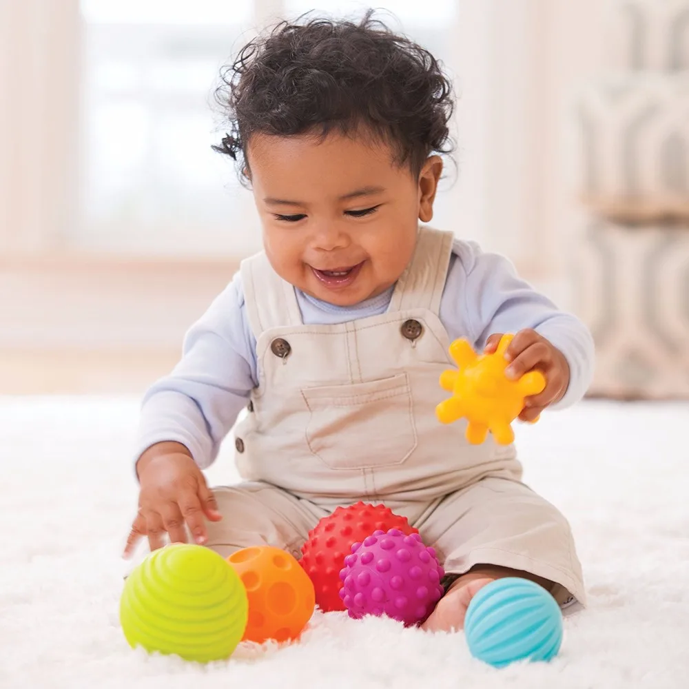 Baby Rattle Toys Textured Multi-color Ball With Sound Soft Silicone Develop Baby's Tactile Senses Educational Toys For Childern
Baby Rattle Toys Textured Multi-color Ball With Sound Soft Silicone Develop Baby's Tactile Senses Educational Toys For Childern