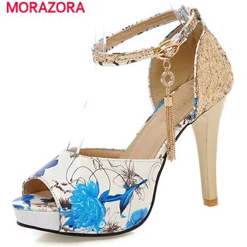 MORAZORA Plus size 34-44 new 2020 Shoes Woman Sandals High Heel Summer Fashion Ankle Strap printing leather party wedding shoes
MORAZORA Plus size 34-44 new 2020 Shoes Woman Sandals High Heel Summer Fashion Ankle Strap printing leather party wedding shoes
