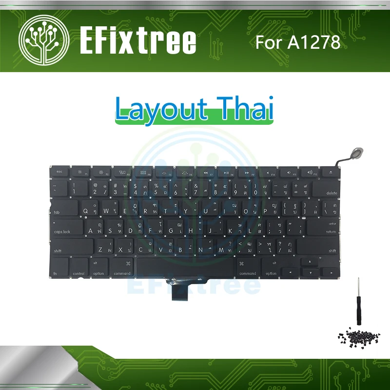 New Thai For Macbook Pro 13'' A1278 Keyboard Screw Screwdriver Replacement Layout 2009 2010 2011 2012 EMC 2326 2351 2419 2555
New Thai For Macbook Pro 13'' A1278 Keyboard Screw Screwdriver Replacement Layout 2009 2010 2011 2012 EMC 2326 2351 2419 2555