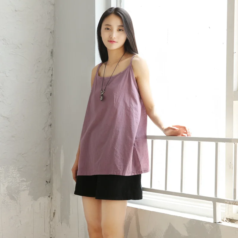 2016 Women Loose Spaghetti Strap Tanks Camis spring and summer Solid color cotton Linen literary Female Vest Simple Clean
2016 Women Loose Spaghetti Strap Tanks Camis spring and summer Solid color cotton Linen literary Female Vest Simple Clean