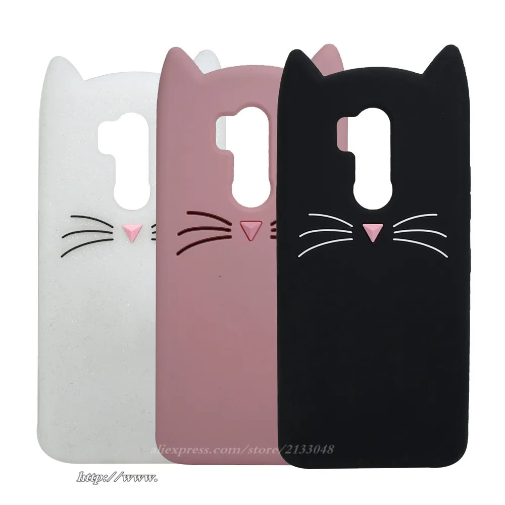 Soft Silicon Cover For LG G7 Case 6.1 inch 3D Cartoon smile Cat Cases G 7 Back Phone for |