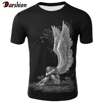 3D Angel Printed T Shirt Men Punk O-Neck Black T-shirt Girl Back Wings Printing T-Shirts Women/Men Clothing Tops Tee plus size
3D Angel Printed T Shirt Men Punk O-Neck Black T-shirt Girl Back Wings Printing T-Shirts Women/Men Clothing Tops Tee plus size