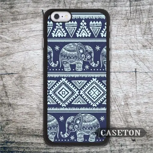Vintage Blue Elephant Aztec font b Case b font For font b iPhone b font font