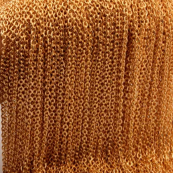 2/2.4/3.2mm Wide Top Quality Gold Color DIY Jewelry Wholesale Bulk Stainless Steel Welding Strong Thin Cross Link Chain 5/10/20M
2/2.4/3.2mm Wide Top Quality Gold Color DIY Jewelry Wholesale Bulk Stainless Steel Welding Strong Thin Cross Link Chain 5/10/20M