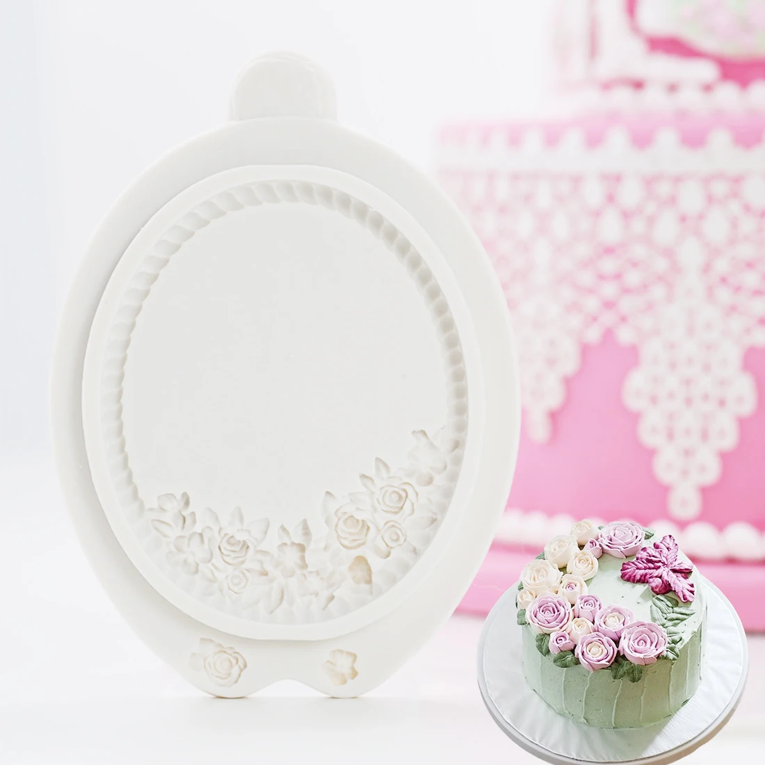 1PC Wedding Flower Frame Shape Silicone Mold For Cake Decorating Tools Chocolate Soap Mold Kitchen Baking DIY Fondant Stencils
1PC Wedding Flower Frame Shape Silicone Mold For Cake Decorating Tools Chocolate Soap Mold Kitchen Baking DIY Fondant Stencils