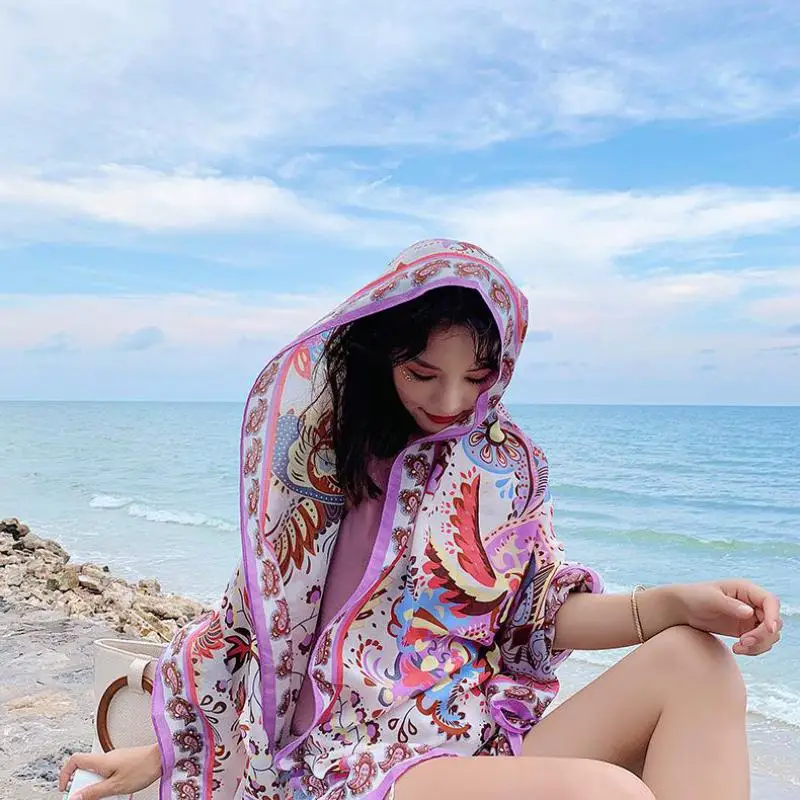 Women's imitation silk scarf beach shawl spring summer autumn scarf plaid size beach shawl scarf for women
Women's imitation silk scarf beach shawl spring summer autumn scarf plaid size beach shawl scarf for women