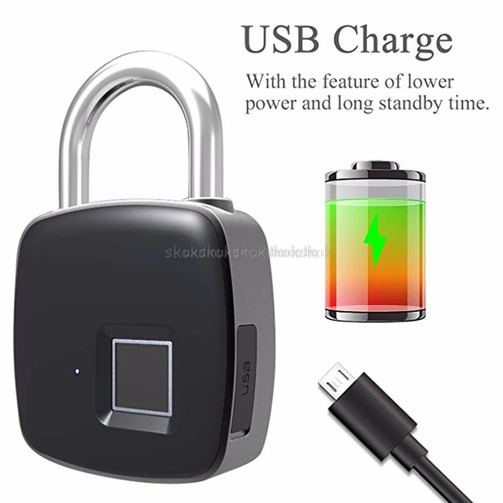 Smart Keyless Fingerprint Lock USB Charge IP65 Waterproof Anti-theft Padlock A24 19 Dropship
Smart Keyless Fingerprint Lock USB Charge IP65 Waterproof Anti-theft Padlock A24 19 Dropship