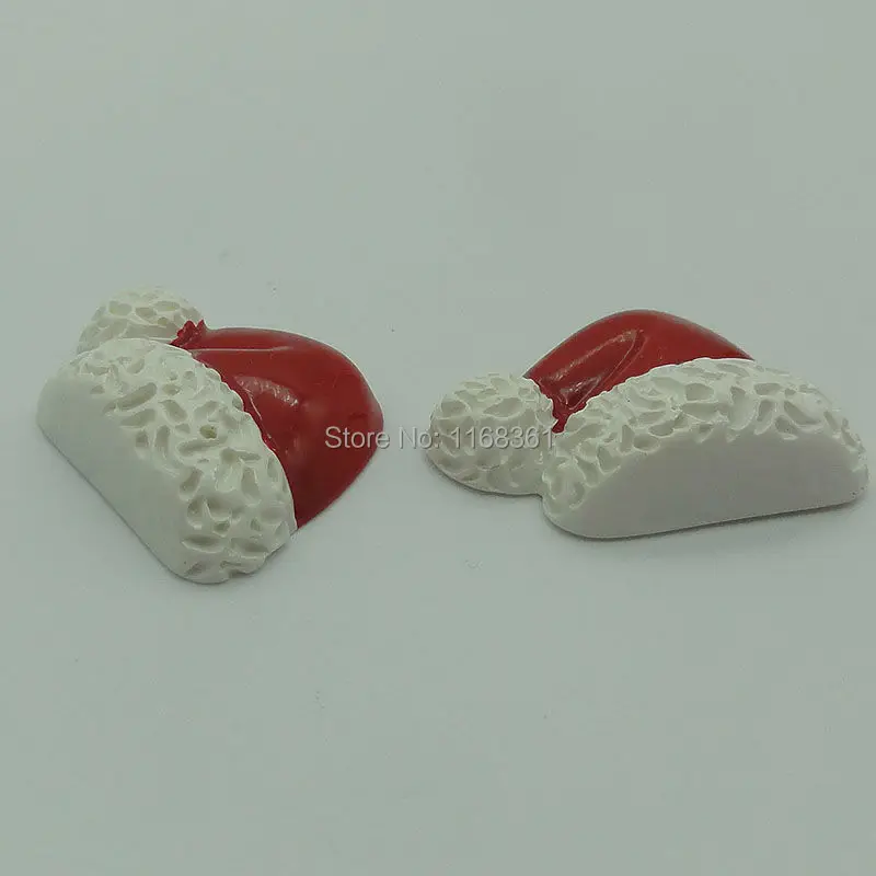 1pcs/lot resin flatback Christmas hat 32mm Cabochons Scrapbooking Hair Bow Center DIY Christmas decration C106-2