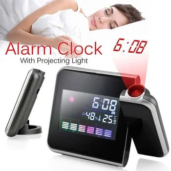 Desktop Clock Digital Bedside Wake Up Alarm Clock Multi Function Projection Weather Station with Thermometer Hygrometer Clock
Desktop Clock Digital Bedside Wake Up Alarm Clock Multi Function Projection Weather Station with Thermometer Hygrometer Clock