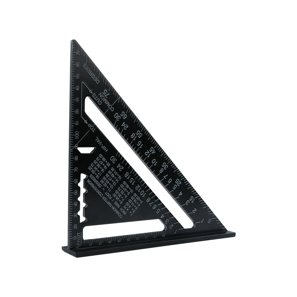Triangular Measuring Ruler 7 Inch Metric Aluminum Alloy Speed Square Roofing Triangle Angle Protractor Trammel Tools | Инструменты