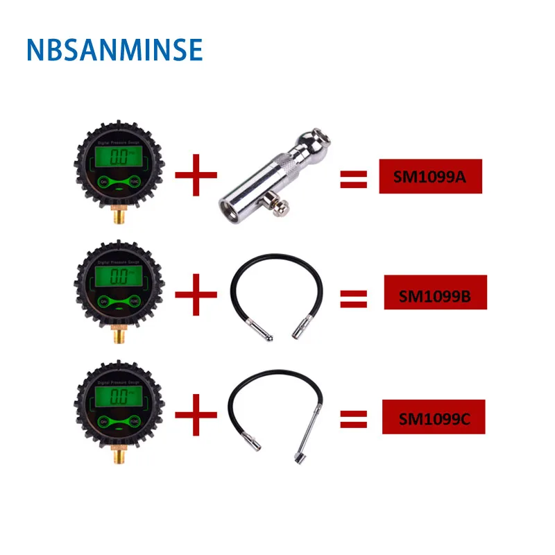 NBSANMINSE SM1099B Digital LCD Tire Tyre Air Pressure Gauge For Motorcycle Car Truck Bike 
NBSANMINSE SM1099B Digital LCD Tire Tyre Air Pressure Gauge For Motorcycle Car Truck Bike