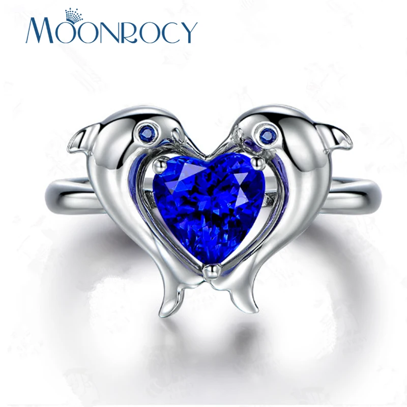 MOONROCY Silver Color Cubic Zirconia CZ Blue Red Crystal Wedding Rings Dolphin for Women Girls Drop Shipping Jewelry Ring Gift
MOONROCY Silver Color Cubic Zirconia CZ Blue Red Crystal Wedding Rings Dolphin for Women Girls Drop Shipping Jewelry Ring Gift
