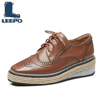 Women Oxfords Flat Platform Shoes Handmade Perforated Wingtip Retro Wedge Loafers Shoes Ladies Apring Retro Lace-Up Brogue
Women Oxfords Flat Platform Shoes Handmade Perforated Wingtip Retro Wedge Loafers Shoes Ladies Apring Retro Lace-Up Brogue