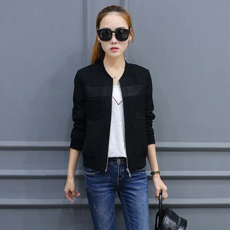 2 Colors Zip Up Jacket Casual Baseball Coats Korean Streetwear Bomber Jackets Women Autumn Jackets Women tops Female NS4208
2 Colors Zip Up Jacket Casual Baseball Coats Korean Streetwear Bomber Jackets Women Autumn Jackets Women tops Female NS4208
