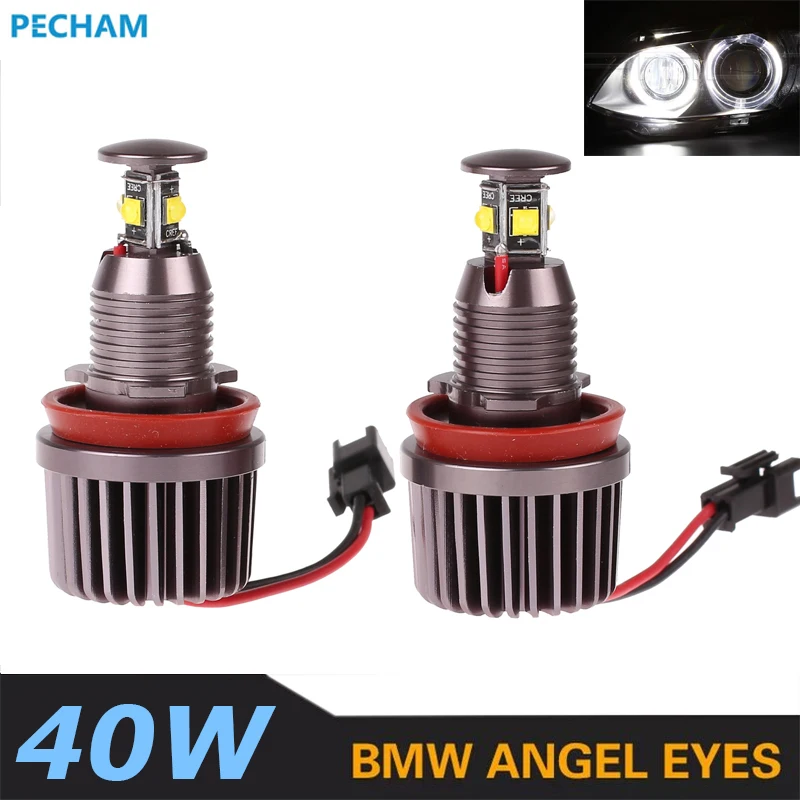 PECHAM 2 Pcs Angel Eyes Light 1000LM 6000k 2*40W H8 LED For HID Bulb For BMW E90 E91 E92 E93 E82/E87 E60 E61 E63 E70 E71 E84 X5
PECHAM 2 Pcs Angel Eyes Light 1000LM 6000k 2*40W H8 LED For HID Bulb For BMW E90 E91 E92 E93 E82/E87 E60 E61 E63 E70 E71 E84 X5