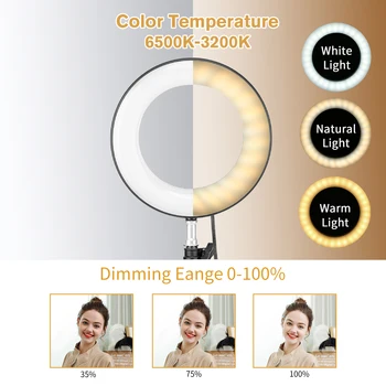 Zomei 64 pcs 6" LED Ring Light 3000-6000K Photography Photographic Studio Dimmable Phone Adapter Makeup For Live Broadcast Vide
Zomei 64 pcs 6" LED Ring Light 3000-6000K Photography Photographic Studio Dimmable Phone Adapter Makeup For Live Broadcast Vide