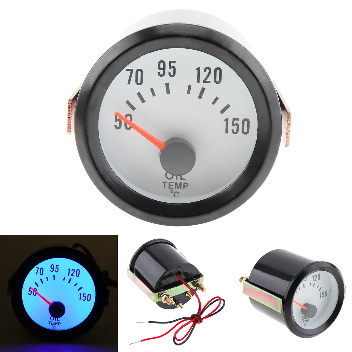 6035BL 2" 52mm 12V Blue LED 50-150 Celsius Degree Car Oil Temperature Meter Oil Temp Gauge with Sensor for Auto Boat Truck ATV
6035BL 2" 52mm 12V Blue LED 50-150 Celsius Degree Car Oil Temperature Meter Oil Temp Gauge with Sensor for Auto Boat Truck ATV