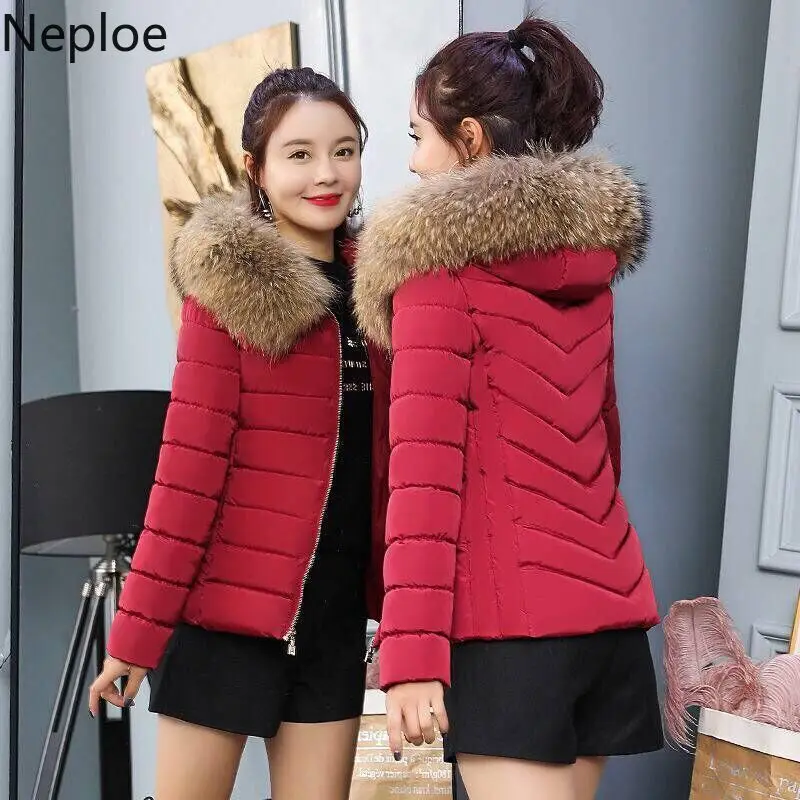 Neploe Koran News Plus Size Skinny Women Winter Coats Solid Hooded Pleated cotton Clothes Slim Waist Big Fur Collar Parkas 45488
Neploe Koran News Plus Size Skinny Women Winter Coats Solid Hooded Pleated cotton Clothes Slim Waist Big Fur Collar Parkas 45488