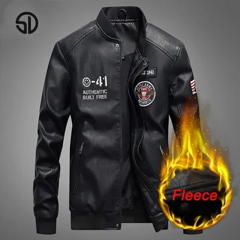 M-4XL Plus Velvet Winter Embroidery Leather Motorcycle Jacket Men Thick Fleece PU Leather Coat Stand Collar Baseball Jacket Men
M-4XL Plus Velvet Winter Embroidery Leather Motorcycle Jacket Men Thick Fleece PU Leather Coat Stand Collar Baseball Jacket Men
