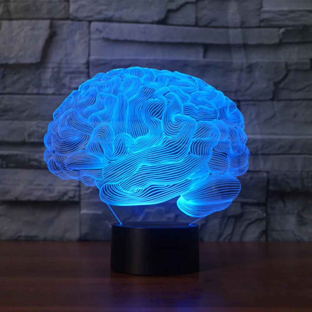3D Illusion Lamp Brain Shape Color Changing Touch Switch LED Night Light Acrylic Desk lamp Atmosphere Lamp Novelty Lighting
3D Illusion Lamp Brain Shape Color Changing Touch Switch LED Night Light Acrylic Desk lamp Atmosphere Lamp Novelty Lighting