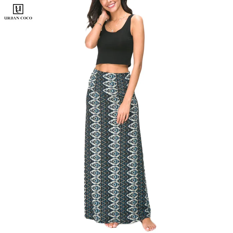 Urban CoCo Women Stylish Comfy Fold-Over Flare Long Floral Spandex Long Maxi Skirt Skirts 
Urban CoCo Women Stylish Comfy Fold-Over Flare Long Floral Spandex Long Maxi Skirt Skirts