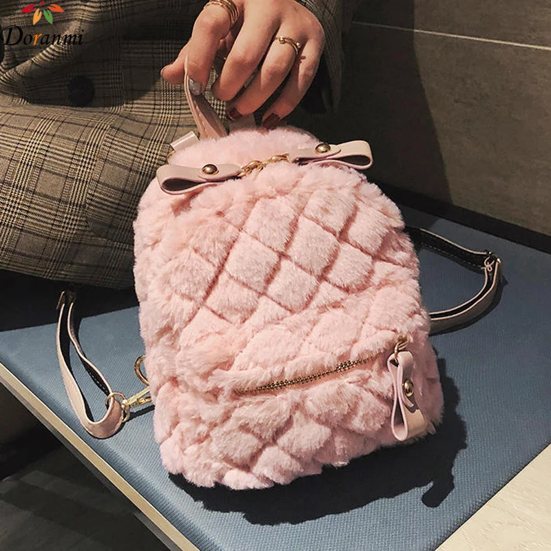 DORANMI Soft Fur Small Backpacks For Women 2019 Cute Schoolbag Mini Backpacks Female Diamond Lattice Mochila Back Bags DJB693
DORANMI Soft Fur Small Backpacks For Women 2019 Cute Schoolbag Mini Backpacks Female Diamond Lattice Mochila Back Bags DJB693